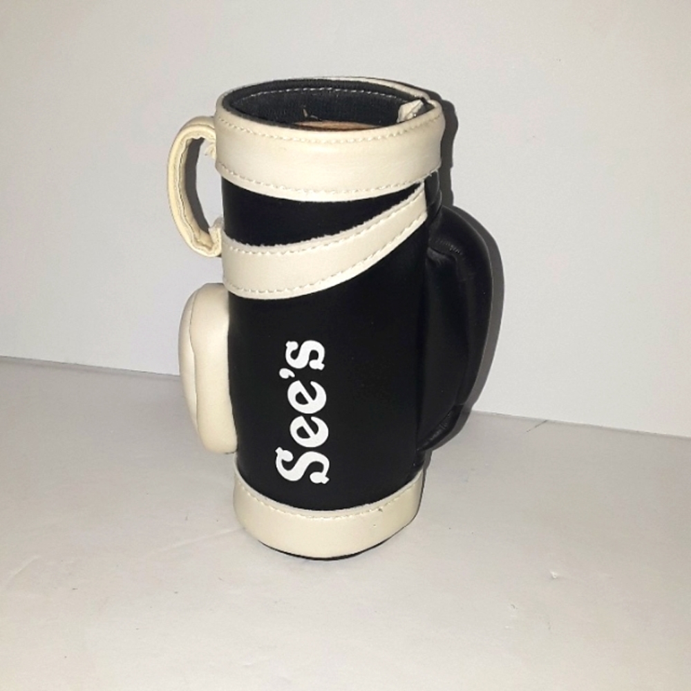 VINTAGE SEE's CANDY GOLF BAG DESKTOP PEN PENCIL HOLDER